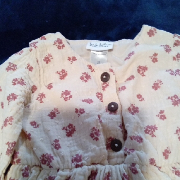 Nicole Miller Cream and Red Floral Kids Dress - Picture 5 of 8